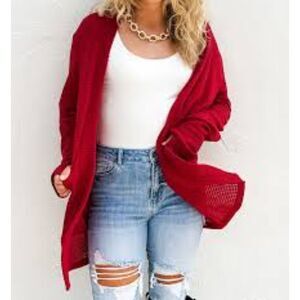Blakeley Lola Cardigan – Fall Red one size PLUS